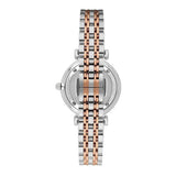 Buy Shop Emporio Armani Gianni T Bar Silver Skeleton Dial Two Tone Strap Watch For Women - AR1992 USA Online