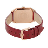 Buy Shop Emporio Armani Gianni T Bar Two-Hand Mother of Pearl Dial Red Leather Strap Watch For Women - AR11467 USA Online