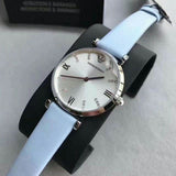Buy Shop Emporio Armani Gianni T-Bar White Dial Blue Leather Strap Watch for Women - AR1928 USA Online