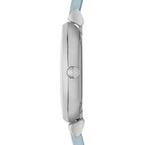 Buy Shop Emporio Armani Gianni T-Bar White Dial Blue Leather Strap Watch for Women - AR1928 USA Online