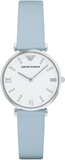 Buy Shop Emporio Armani Gianni T-Bar White Dial Blue Leather Strap Watch for Women - AR1928 USA Online