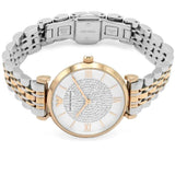 Buy Shop Emporio Armani Gianni T Bar White Dial Two Tone Steel Strap Watch For Women - AR1926 USA Online