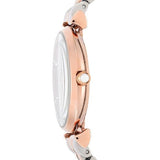 Buy Shop Emporio Armani Gianni T Bar White Dial Two Tone Steel Strap Watch For Women - AR1926 USA Online