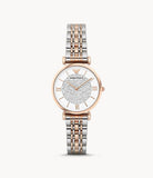 Buy Shop Emporio Armani Gianni T Bar White Dial Two Tone Steel Strap Watch For Women - AR1926 USA Online