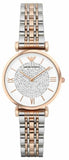 Buy Shop Emporio Armani Gianni T Bar White Dial Two Tone Steel Strap Watch For Women - AR1926 USA Online