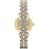 Buy Shop Emporio Armani Gianni T Bar White Dial Two Tone Steel Strap Watch For Women - AR8031 USA Online