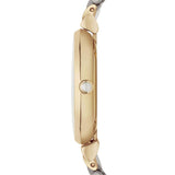 Buy Shop Emporio Armani Gianni T Bar White Dial Two Tone Steel Strap Watch For Women - AR8031 USA Online