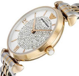 Buy Shop Emporio Armani Gianni T Bar White Dial Two Tone Steel Strap Watch For Women - AR8031 USA Online
