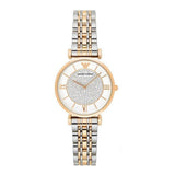 Buy Shop Emporio Armani Gianni T Bar White Dial Two Tone Steel Strap Watch For Women - AR8031 USA Online