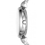 Buy Shop Emporio Armani Gianni T Bar White Marble Dial Silver Steel Strap Watch For Women - AR11170 USA Online