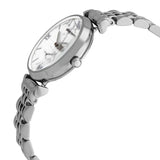 Buy Shop Emporio Armani Gianni T Bar White Marble Dial Silver Steel Strap Watch For Women - AR11170 USA Online