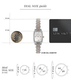 Buy Shop Emporio Armani Gianni T Bar White Mother Of Pearl Dial Two Tone Steel Strap Watch For Women - AR11519 USA Online