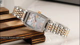 Buy Shop Emporio Armani Gianni T Bar White Mother Of Pearl Dial Two Tone Steel Strap Watch For Women - AR11519 USA Online