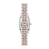 Buy Shop Emporio Armani Gianni T Bar White Mother Of Pearl Dial Two Tone Steel Strap Watch For Women - AR11519 USA Online