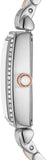 Buy Shop Emporio Armani Gianni T Bar White Mother Of Pearl Dial Two Tone Steel Strap Watch For Women - AR11519 USA Online