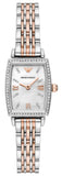 Buy Shop Emporio Armani Gianni T Bar White Mother Of Pearl Dial Two Tone Steel Strap Watch For Women - AR11519 USA Online