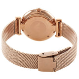 Buy Shop Emporio Armani Gianni T Bar Mother of Pearl Dial Rose Gold Mesh Bracelet Watch For Women - AR11320 USA Online