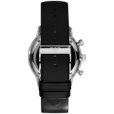 Buy Shop Emporio Armani Gianni White Dial Black Leather Strap Watch For Men - AR0385 USA Online