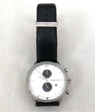 Buy Shop Emporio Armani Gianni White Dial Black Leather Strap Watch For Men - AR0385 USA Online