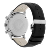 Buy Shop Emporio Armani Gianni White Dial Black Leather Strap Watch For Men - AR0385 USA Online