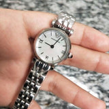 Buy Shop Emporio Armani Gianni White Dial Silver Steel Strap Watch For Women - AR1763 USA Online
