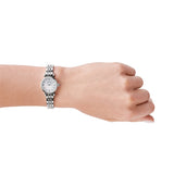 Buy Shop Emporio Armani Gianni White Dial Silver Steel Strap Watch For Women - AR1763 USA Online