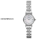 Buy Shop Emporio Armani Gianni White Dial Silver Steel Strap Watch For Women - AR1763 USA Online