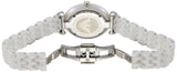 Buy Shop Emporio Armani Giannti T Bar Quartz Mother of Pearl Dial White Steel Strap Watch For Women - AR1485 USA Online