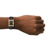 Buy Shop Emporio Armani Gino Black Dial Black Leather Strap Watch for Men - AR11666 USA Online