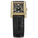 Buy Shop Emporio Armani Gino Black Dial Black Leather Strap Watch for Men - AR11666 USA Online