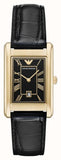 Buy Shop Emporio Armani Gino Black Dial Black Leather Strap Watch for Men - AR11666 USA Online