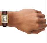 Buy Shop Emporio Armani Gino White Dial Brown Leather Strap Watch for Men - AR11665 USA Online