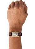 Buy Shop Emporio Armani Gino White Dial Brown Leather Strap Watch for Men - AR11665 USA Online