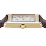 Buy Shop Emporio Armani Gino White Dial Brown Leather Strap Watch for Men - AR11665 USA Online