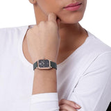 Buy Shop Emporio Armani Gioia Analog Black Mother of Pearl Dial Green Leather Strap Watch For Women - AR11149 USA Online