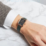Buy Shop Emporio Armani Gioia Analog Black Mother of Pearl Dial Green Leather Strap Watch For Women - AR11149 USA Online