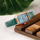 Buy Shop Emporio Armani Gioia Analog Black Mother of Pearl Dial Green Leather Strap Watch For Women - AR11149 USA Online