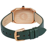 Buy Shop Emporio Armani Gioia Analog Black Mother of Pearl Dial Green Leather Strap Watch For Women - AR11149 USA Online