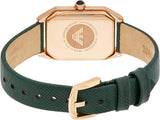 Buy Shop Emporio Armani Gioia Analog Black Mother of Pearl Dial Green Leather Strap Watch For Women - AR11149 USA Online