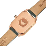 Buy Shop Emporio Armani Gioia Analog Black Mother of Pearl Dial Green Leather Strap Watch For Women - AR11149 USA Online