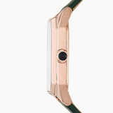 Buy Shop Emporio Armani Gioia Analog Black Mother of Pearl Dial Green Leather Strap Watch For Women - AR11149 USA Online