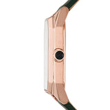 Buy Shop Emporio Armani Gioia Analog Black Mother of Pearl Dial Green Leather Strap Watch For Women - AR11149 USA Online
