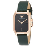 Buy Shop Emporio Armani Gioia Analog Black Mother of Pearl Dial Green Leather Strap Watch For Women - AR11149 USA Online