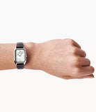 Buy Shop Emporio Armani Gioia Analog Mother of Pearl Dial Black Leather Strap Watch For Women - AR11148 USA Online