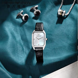 Buy Shop Emporio Armani Gioia Analog Mother of Pearl Dial Black Leather Strap Watch For Women - AR11148 USA Online
