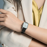 Buy Shop Emporio Armani Gioia Analog Mother of Pearl Dial Black Leather Strap Watch For Women - AR11148 USA Online
