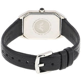 Buy Shop Emporio Armani Gioia Analog Mother of Pearl Dial Black Leather Strap Watch For Women - AR11148 USA Online