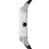 Buy Shop Emporio Armani Gioia Analog Mother of Pearl Dial Black Leather Strap Watch For Women - AR11148 USA Online