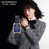 Buy Shop Emporio Armani Gioia Quartz Mother of Pearl Blue Dial Blue Leather Strap Watch For Women - AR11426 USA Online