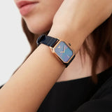 Buy Shop Emporio Armani Gioia Quartz Mother of Pearl Blue Dial Blue Leather Strap Watch For Women - AR11426 USA Online